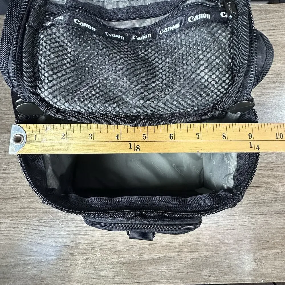 Canon Camera Bag Padded SLR Multi Strap Black & Green Carry Tote Shoulder Case